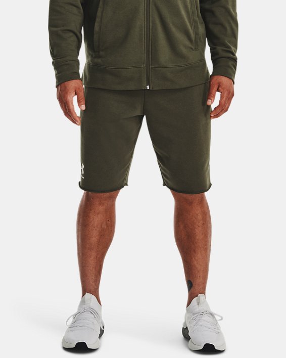 Short UA Rival Terry pour homme, Green, pdpMainDesktop image number 0